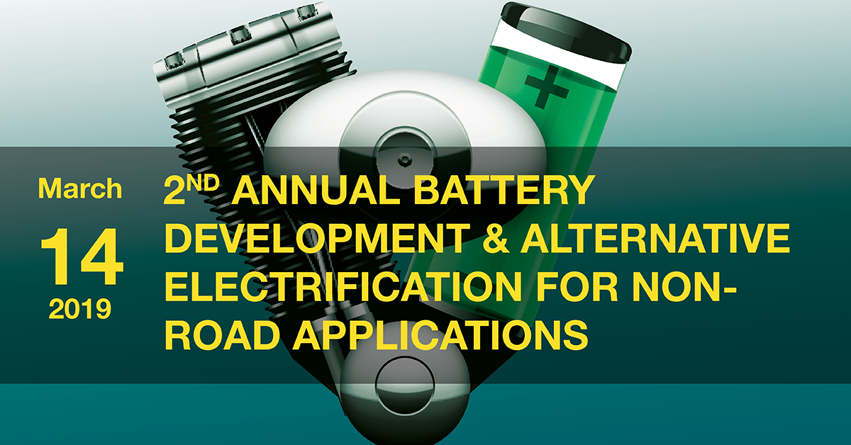 2nd Annual Battery Development & Alternative Electrification for Non-Road Applications